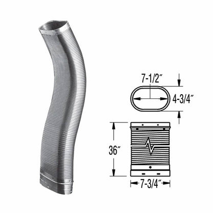 6'' x 36'' DuraLiner Oval Flex Chimney Relining Pipe - 6DLR-36OHF