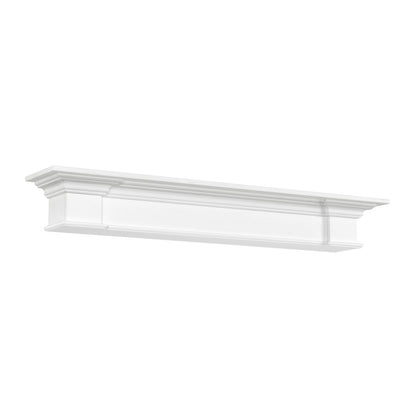 72" Shepherd MDF Fireplace Shelf by Pearl Mantels - White Paint Finish
