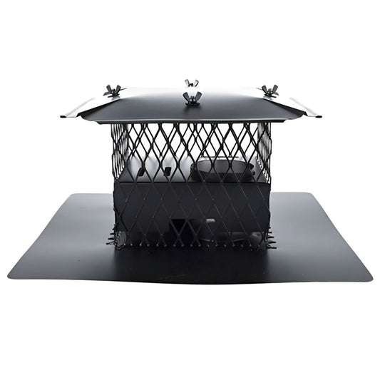 Ventis Direct Vent Black Crown Mount Co-Linear 18" X 18" with 3" Exhaust and 3" Air Intake - VDVB-CC33