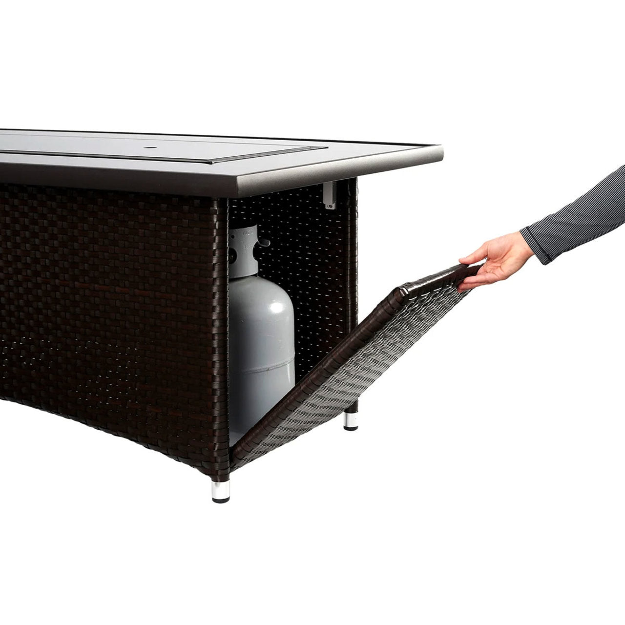 Outdoor Greatroom 59" Balsam Montego Linear Fire Pit Table - MG-1242-BLSM-K