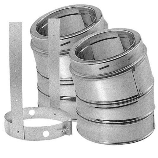 8" DuraTech 15 Degree Galvanized Elbow Kit - 8DT-E15K