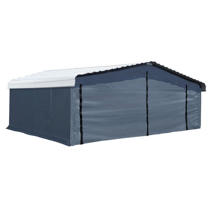 Arrow 20 x 20 Enclosure Wall Kit ONLY for Carport - Gray