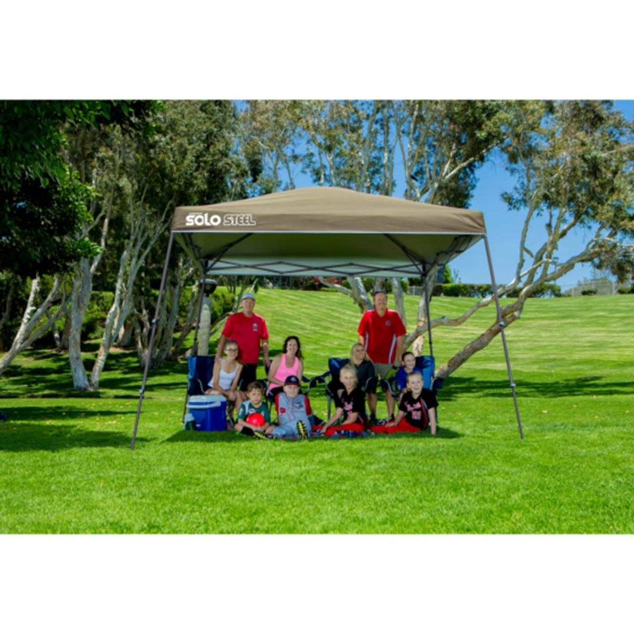 Solo Steel 90 11' x 11' Slant Leg Canopy - Khaki
