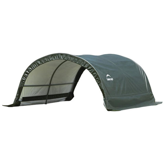 Small Round 8' x 10' x 5' Portable Livestock Shelter in Green