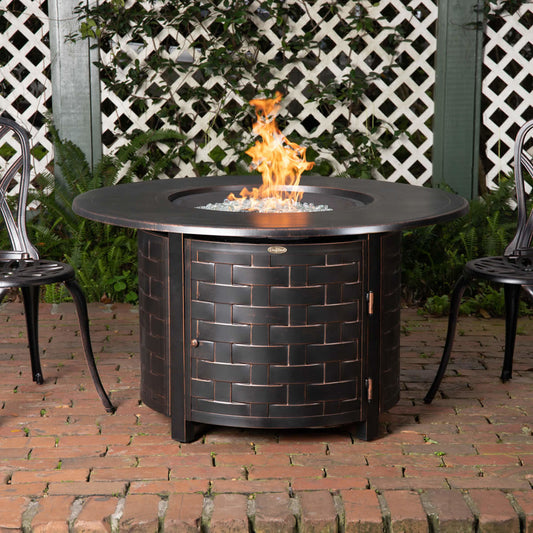 Fire Sense Perissa Woven Round Aluminum LP Fire Pit - 62208