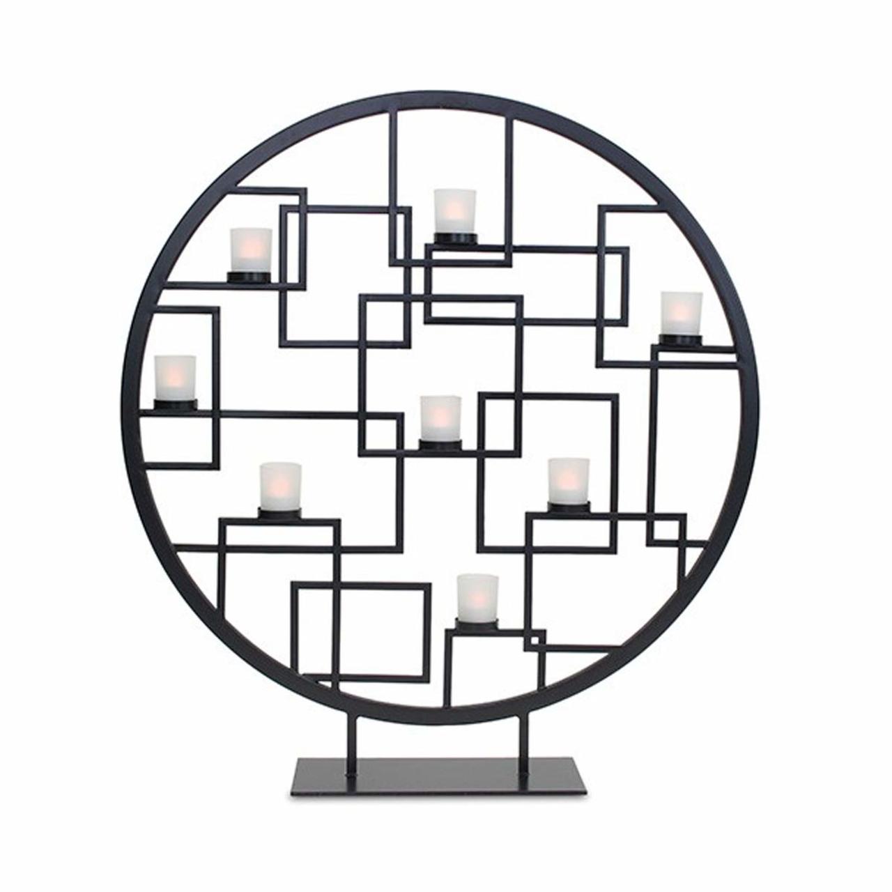Pilgrim 31'' x 33'' Black Reflections Tea Light Summer Fireplace Screen