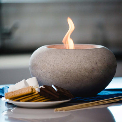 Stone Fire Bowl - Pewter