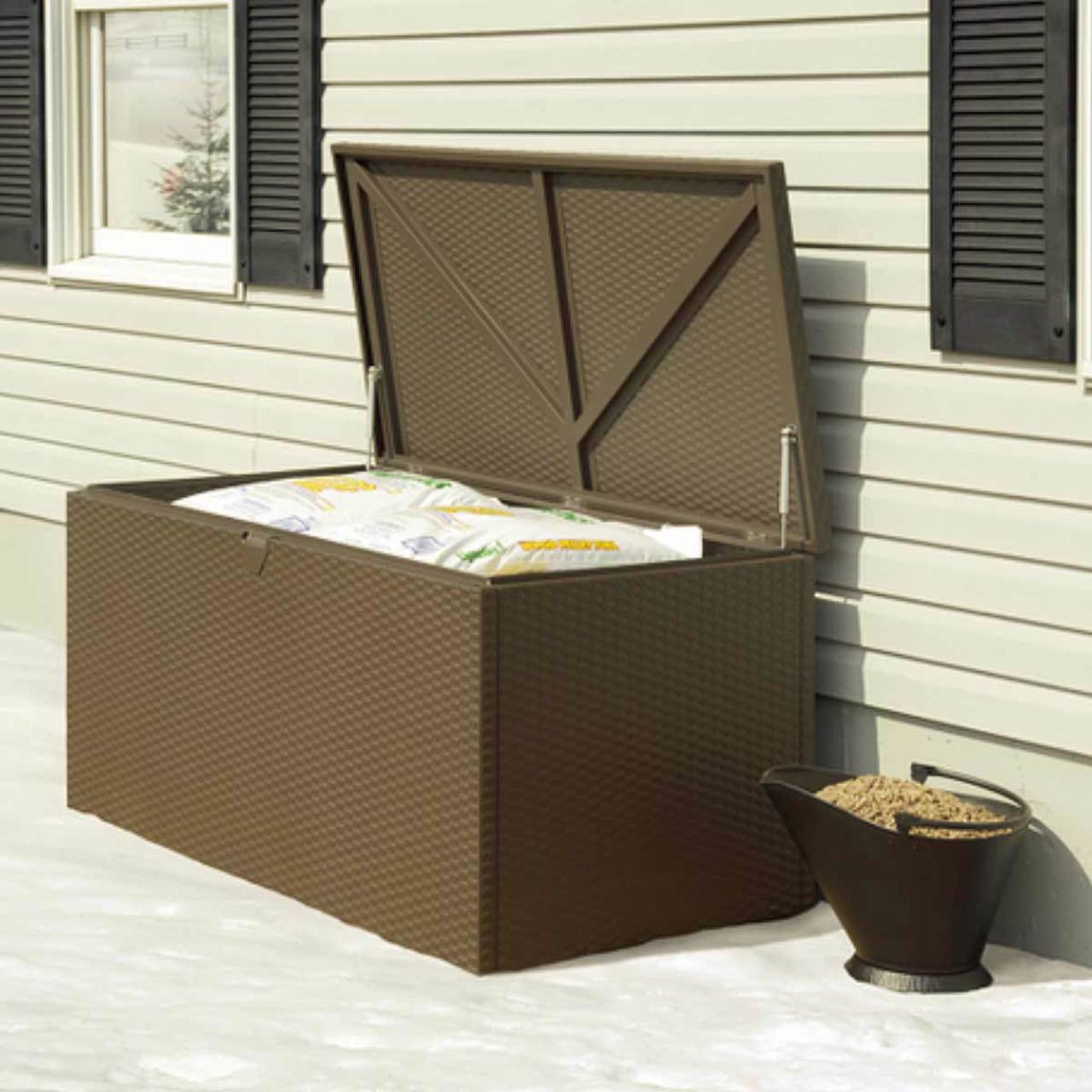 Espresso Patio Storage Box