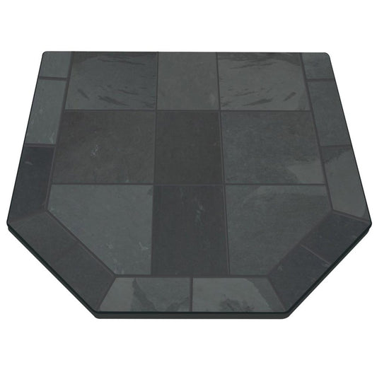Smokey Grey Slate 40" x 40" Double Cut Hearth Pad