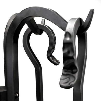 Pilgrim 5 Piece Forged Hearth Fireplace Tools - Matte Black
