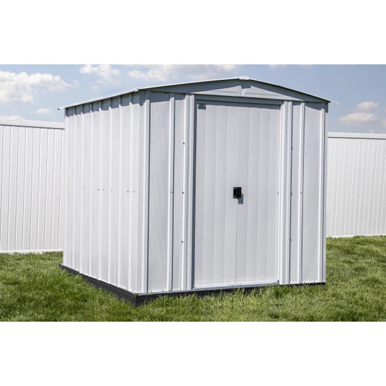 Arrow Classic Steel Storage Shed 6' x 7' Flute Gray