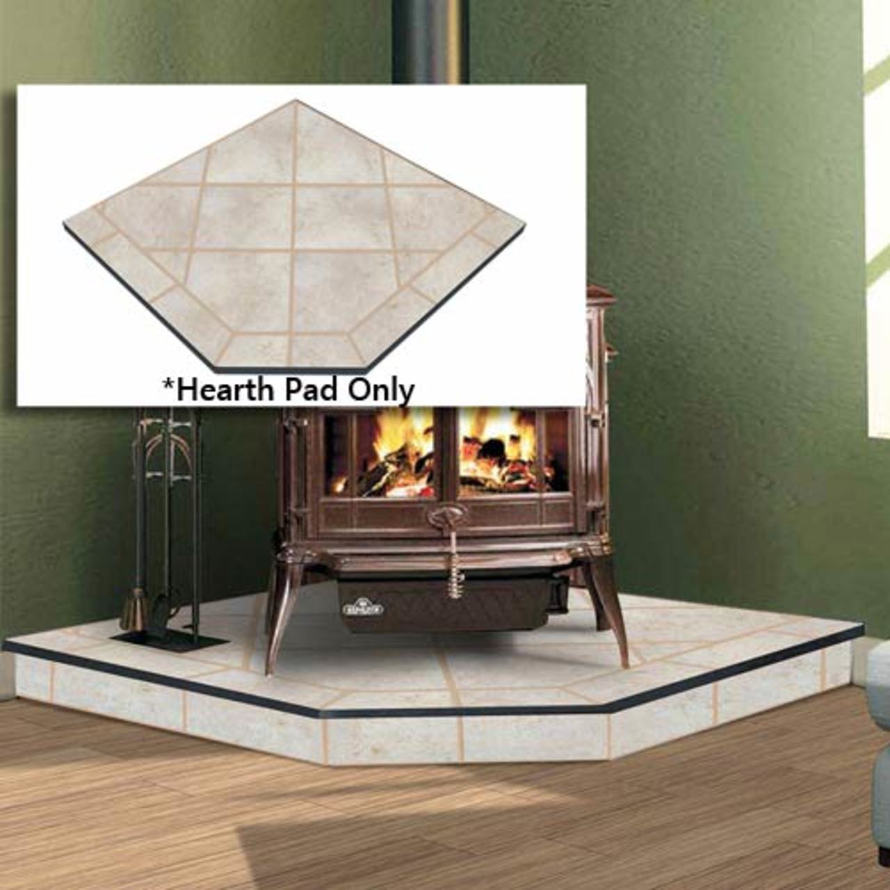Cabo Carmel 48" x 48" Single Cut Corner Hearth Pad