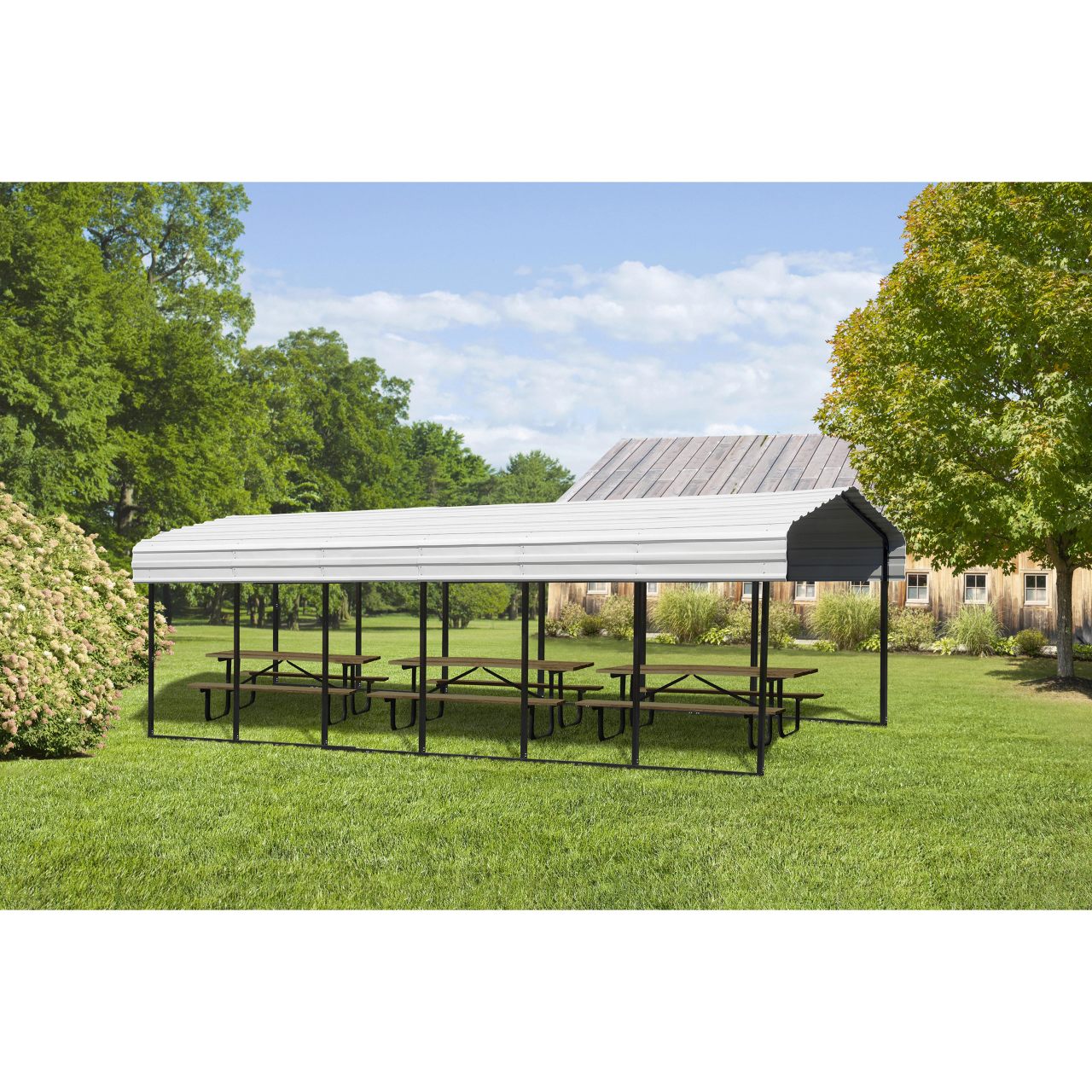 Arrow 10' x 29' x 9' Carport - Eggshell