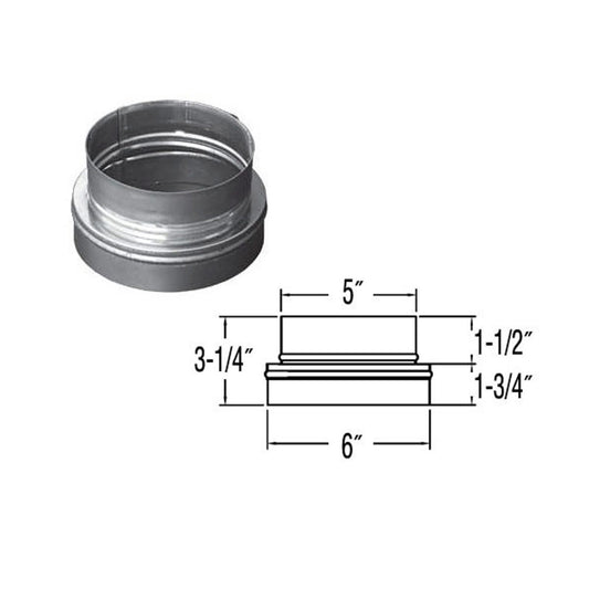 5'' DuraLiner 6'' - 5'' Reducer - 5DLR-R6