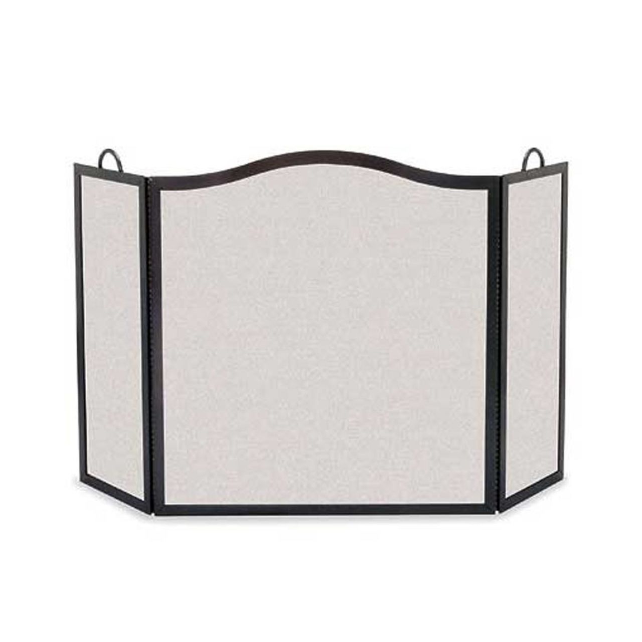 Pilgrim Camelback Arch Three Panel Fireplace Screen - Matte Black 46'' Wide - 18217