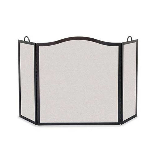 Pilgrim Camelback Arch Three Panel Fireplace Screen - Matte Black 46'' Wide - 18217