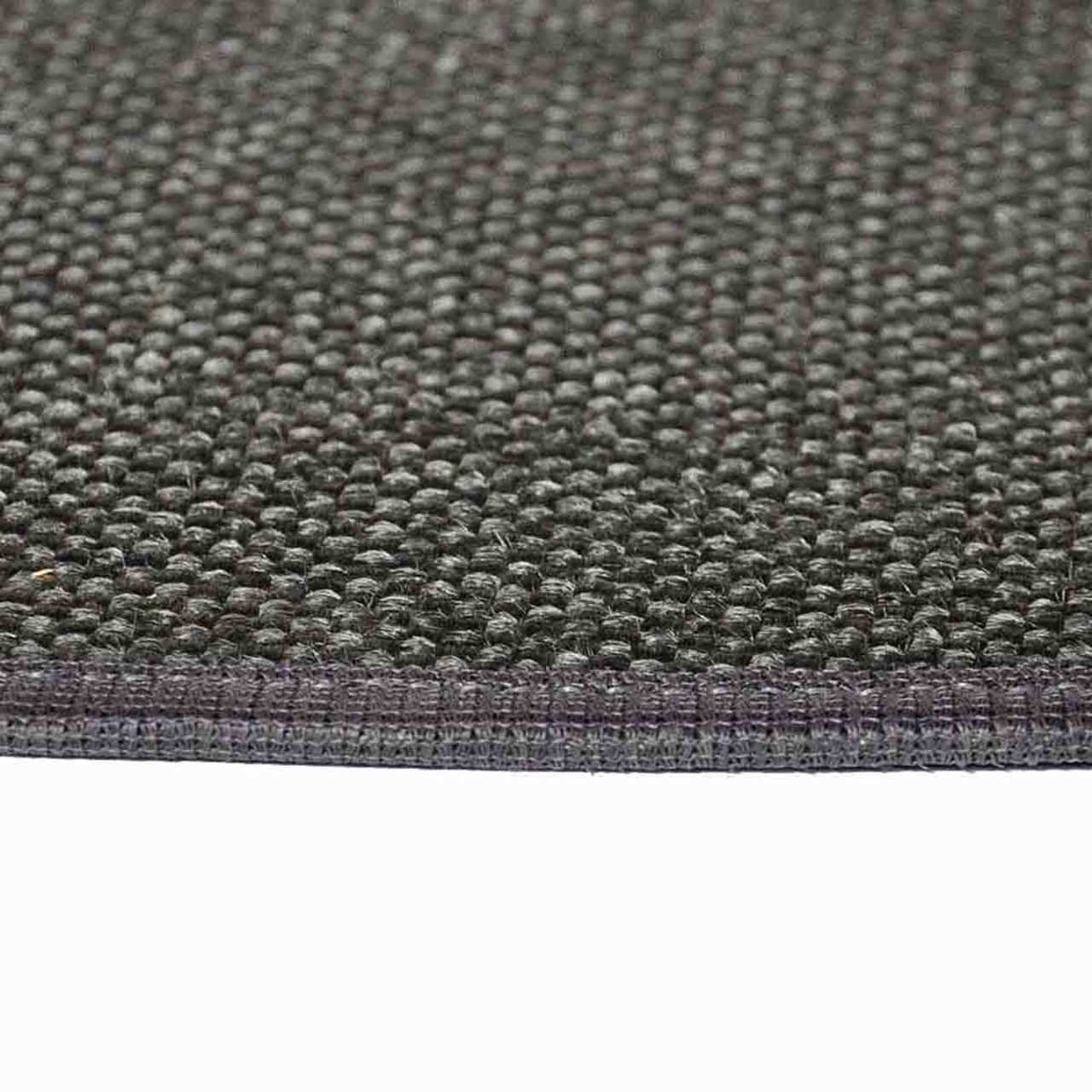 5' Half Round Charcoal Guardian Fireplace Rug