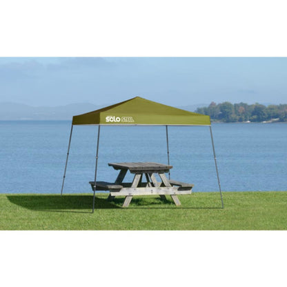 Solo Steel 72 11' x 11' Slant Leg Canopy - Olive