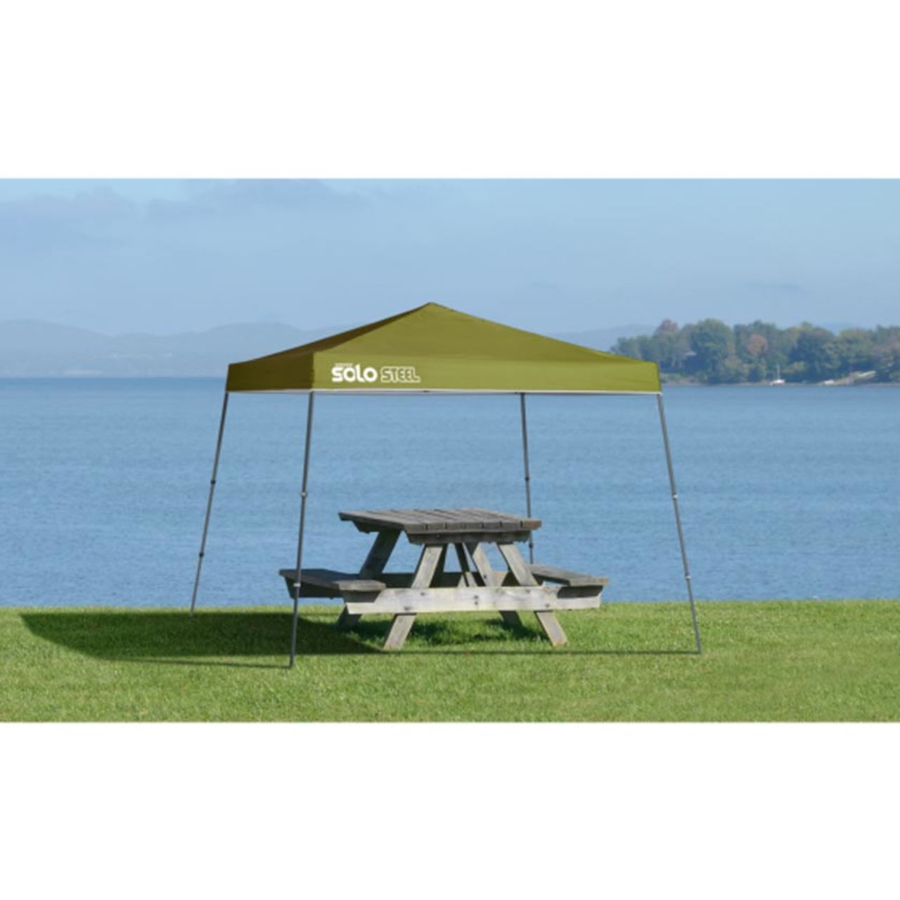 Solo Steel 72 11' x 11' Slant Leg Canopy - Olive