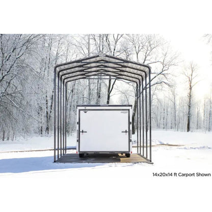 Arrow Carport 14 x 20 x 14 Ft. - Charcoal