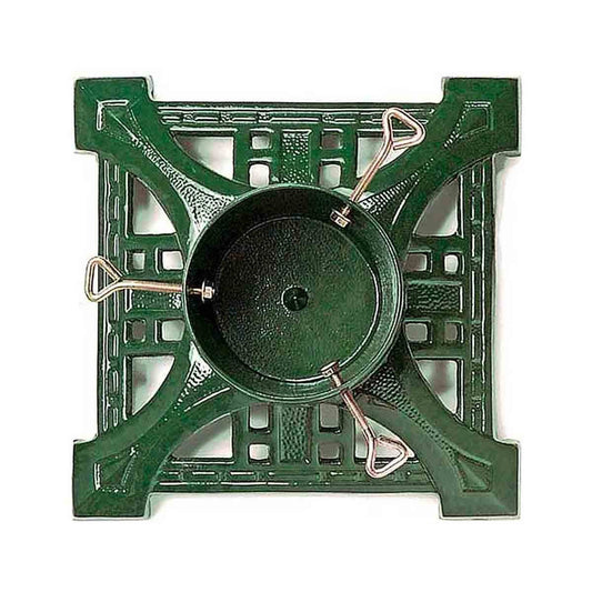 Traditional Heirloom Cast Iron Tree Stand - Green - 20 lbs Holds up to 8 ft Tree