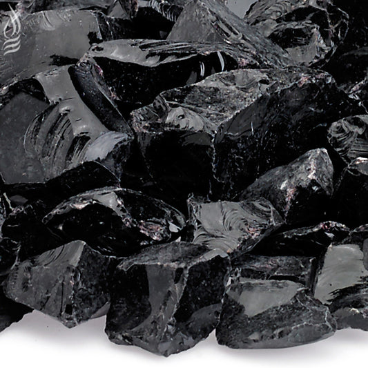 Onyx Recycled Fire Pit Glass - Medium 3/4" - 1 1/2"-10 lbs