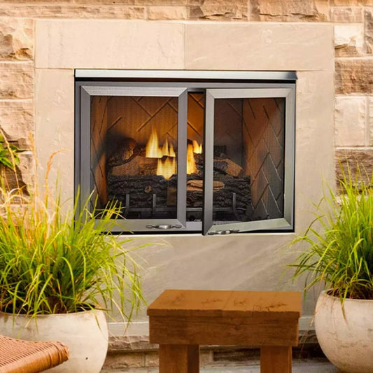 Outdoor Lifestyles 42" Vesper Stainless Steel Mesh Cabinet Style Doors - VOFBSD-42