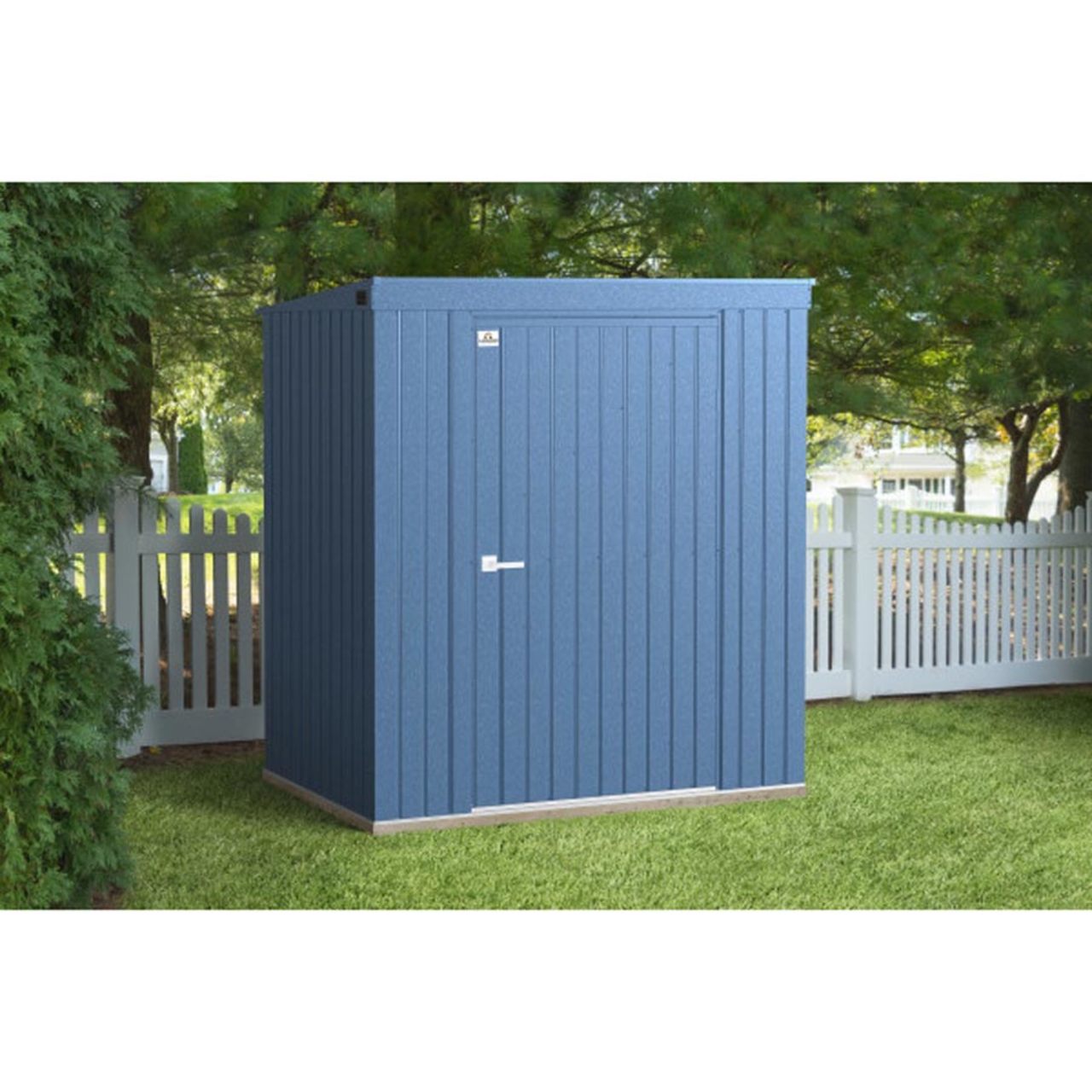 Arrow Elite Steel Storage Shed 6' x 4' -  Blue Gray