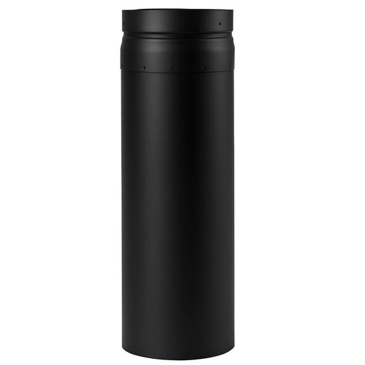 3 X 16 Ventis PelletVent Pipe Black Chimney Slip Section - VPB-0316SL