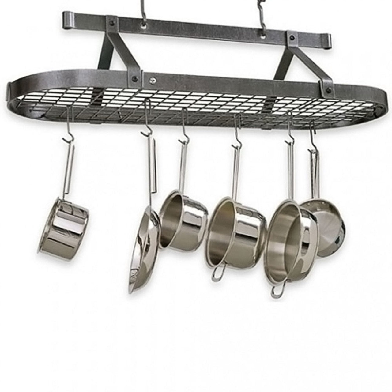 4' Oval Rack-Hammered Steel