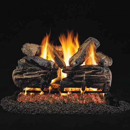18'' Peterson Real Fyre Charred Split Oak Vented Gas Log Kit