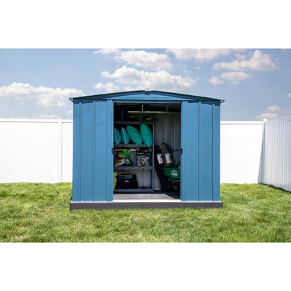 Arrow Classic Steel Storage Shed 8 x 6, Blue Gray