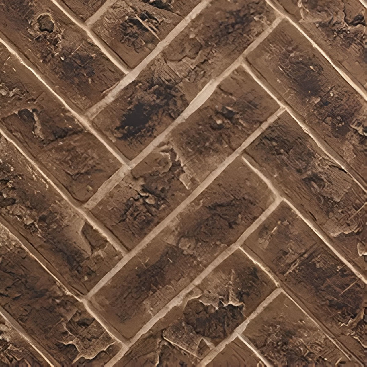 Majestic Brick Interior Panels MARQ36 - Tavern Brown Herringbone - BRICKMQ36HB-B