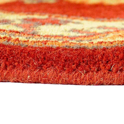 44" Half Round Vermillion Jardin Fireplace Rug