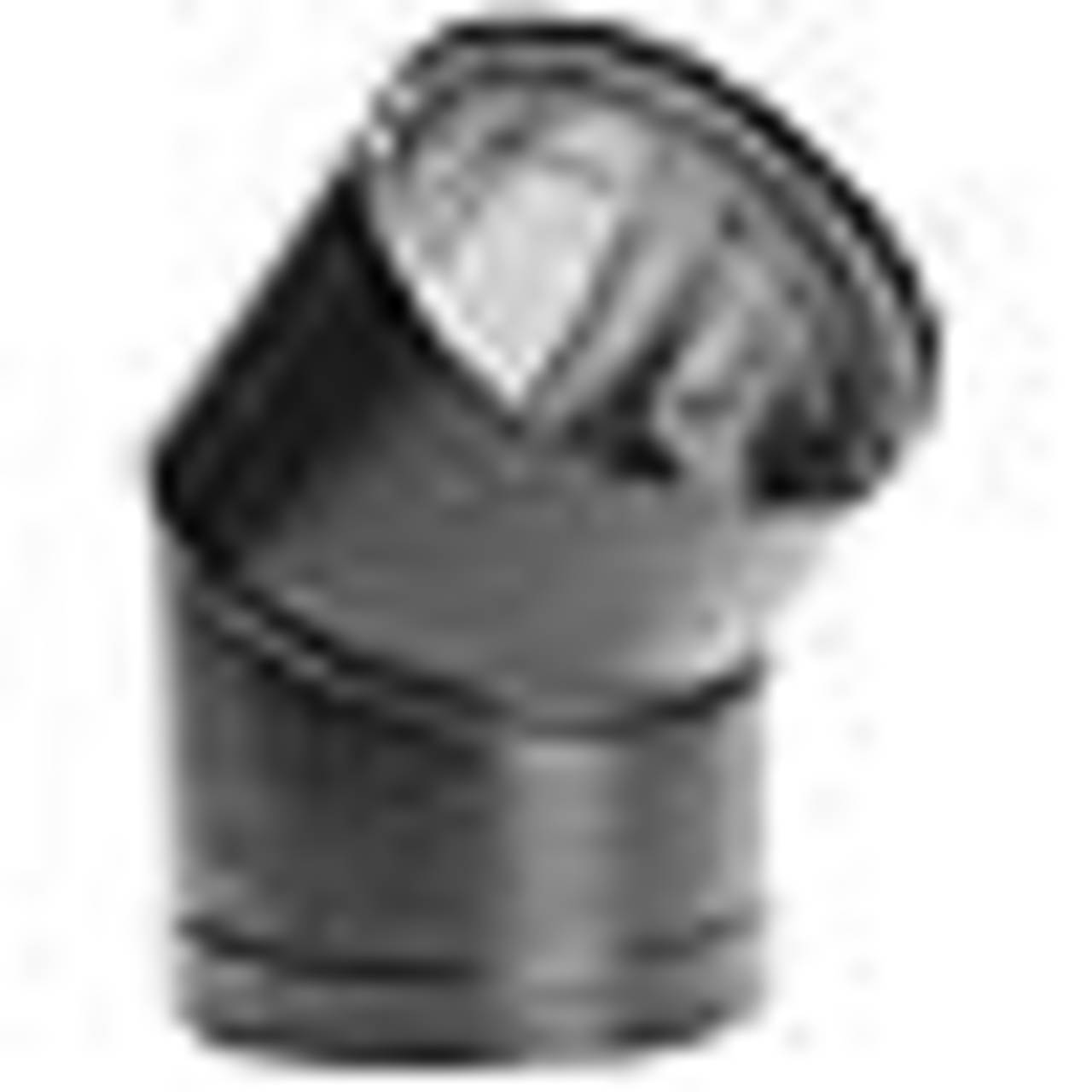 8" DVL 45 Degree Double-Wall Black Elbow - 8DVL-E48