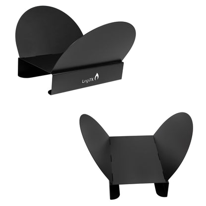 LogOx Black Hearth Bin Firewood Rack