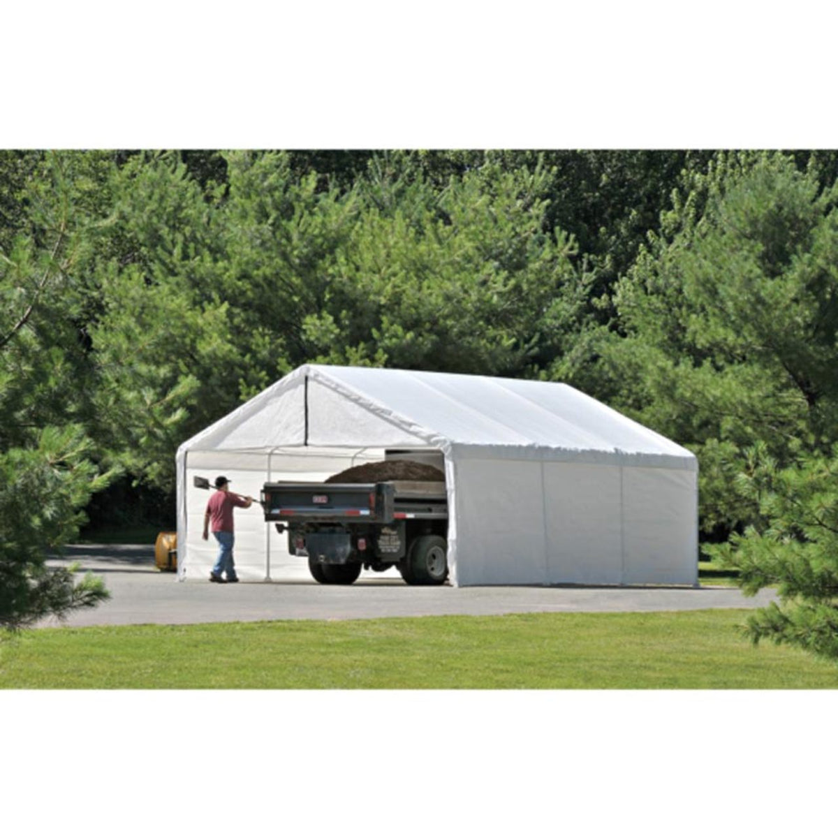 Enclosure Walls ONLY for ShelterLogic 18' Ã— 40' Canopy in White