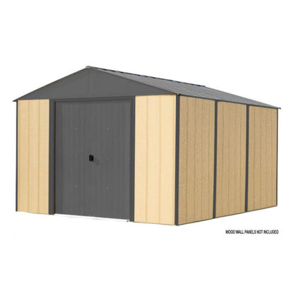 Ironwood 10 x 12 Galvanized Steel Hybrid Shed Kit - Anthracite