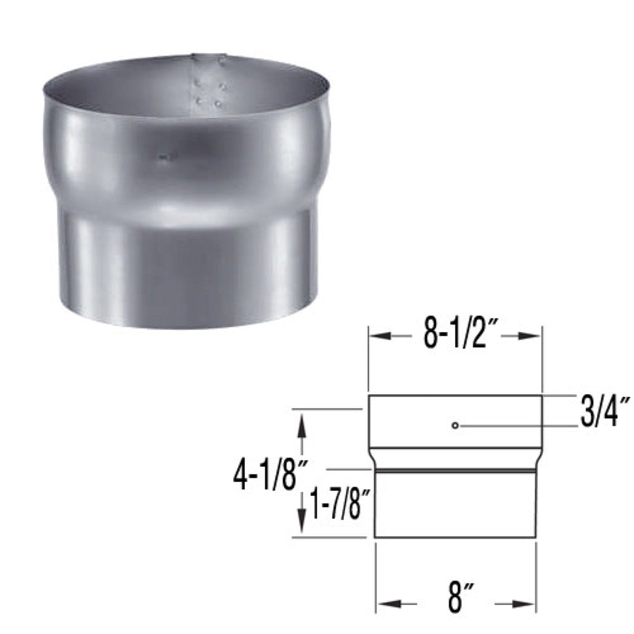 8" DuraFlexSS Connector - 8DFS-FC