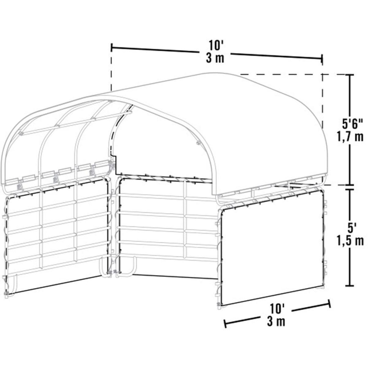 Enclosure Kit Panels ONLY  for 10' x 10' Shelter - Green