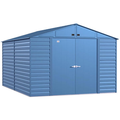 Arrow Select 10 x 14 Steel Storage Shed -  Blue Gray