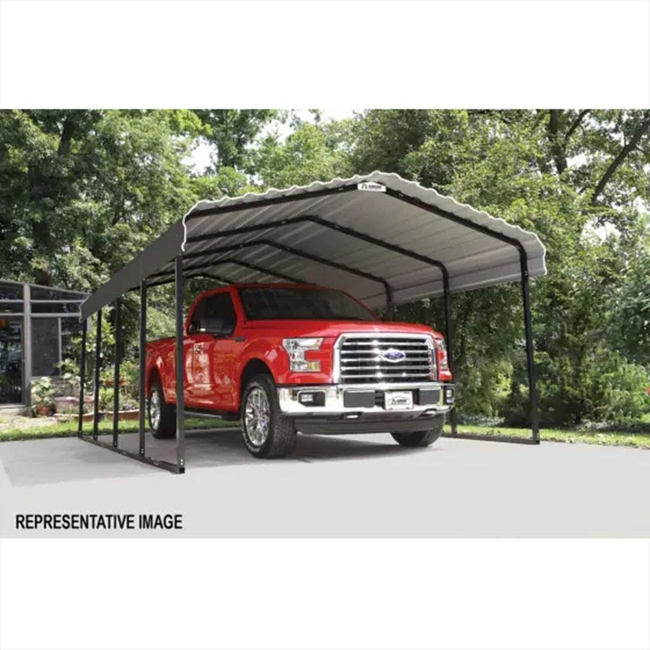 Arrow Carport 12 x 29 x 7 Ft. - Charcoal
