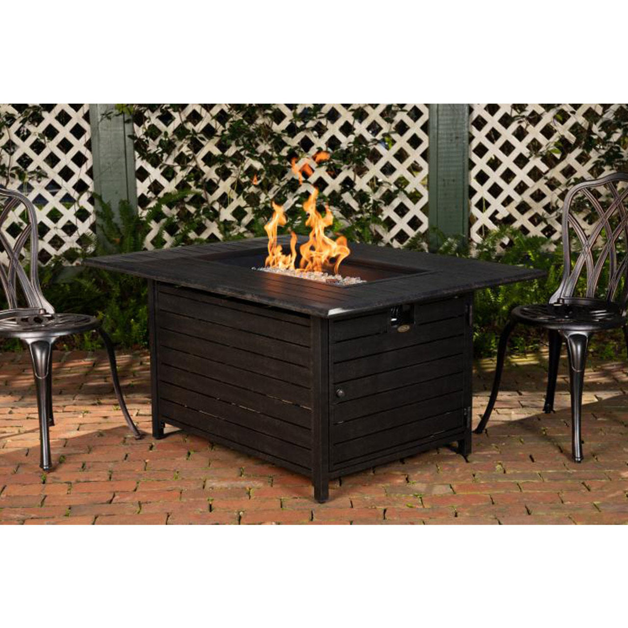 Longmont Aluminum Rectangular LPG Fire Pit