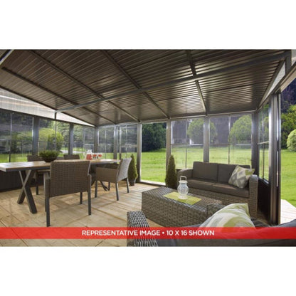 Charleston 10 x 10 Wall Mounted Solarium - Gray