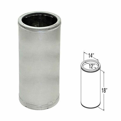 12 x 18 DuraTech Galvanized Chimney Pipe - 12DT-18