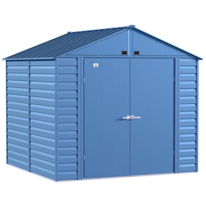 Arrow Select 8 x 8 Steel Storage Shed - Blue Gray