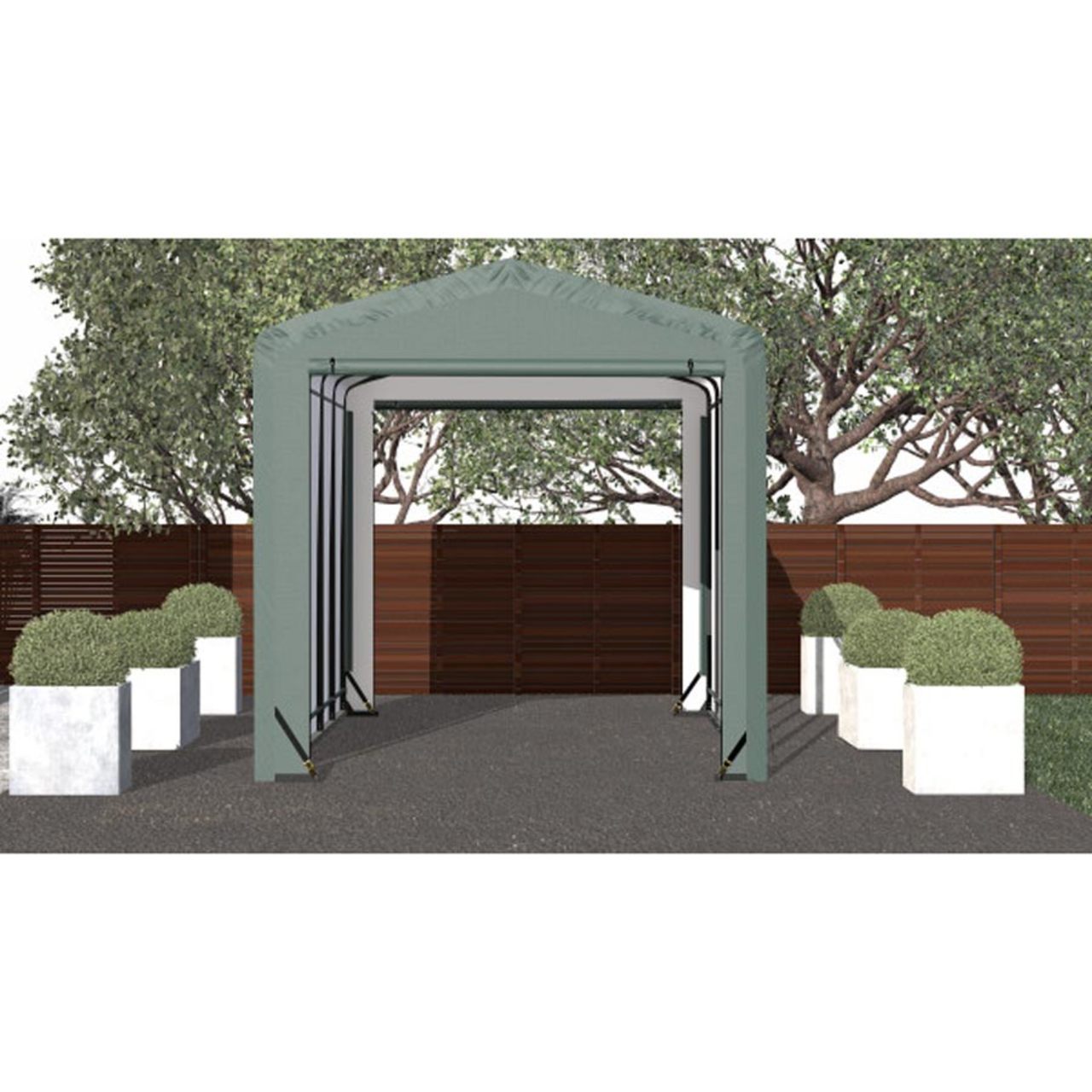 ShelterTube 10' x 23' x 10'  Wind & Snow-Load Rated Garage - Green