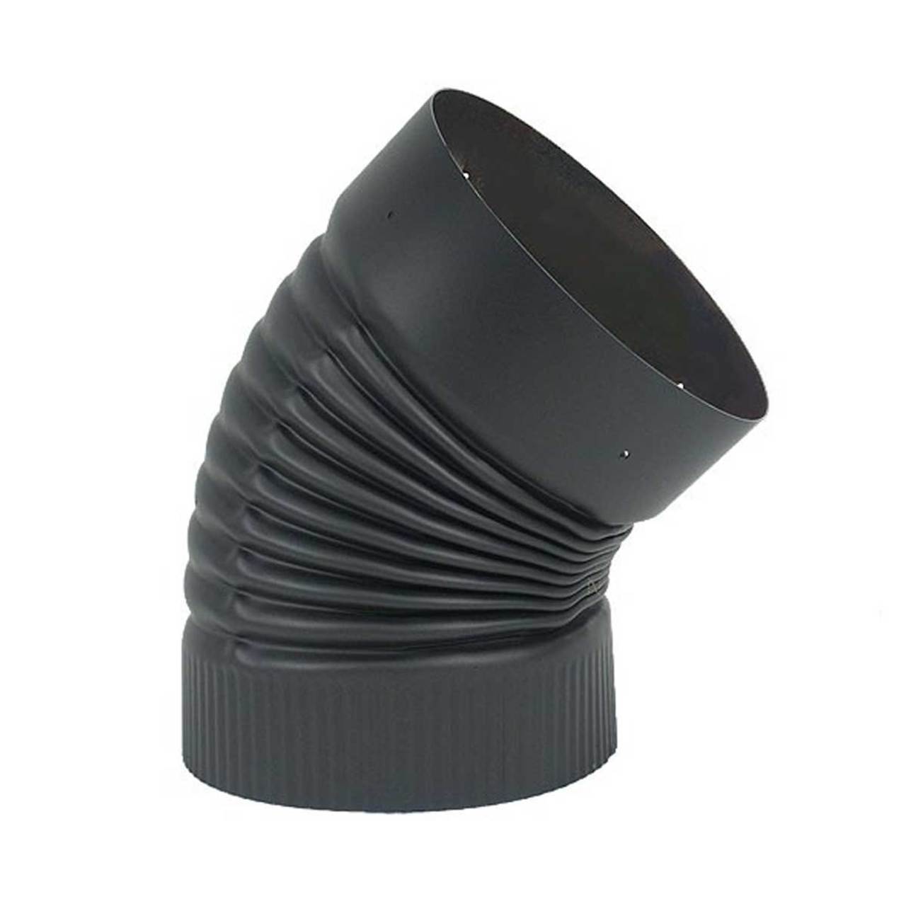 7" HeatFab 45 Degree Non-Adjustable Black Elbow - 2711B