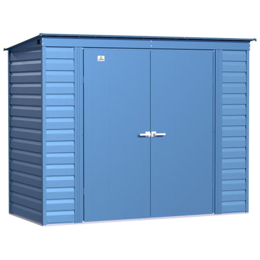 Arrow Select 8' x 4' Steel Storage Shed  -  Blue Gray