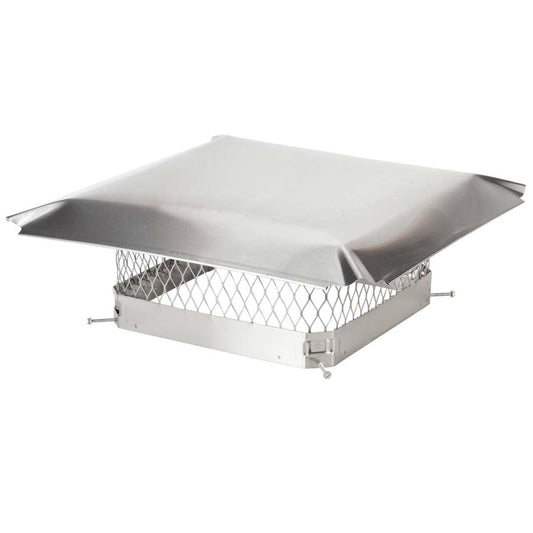 15" x 15" Stainless Steel Single Flue Chimney Cap